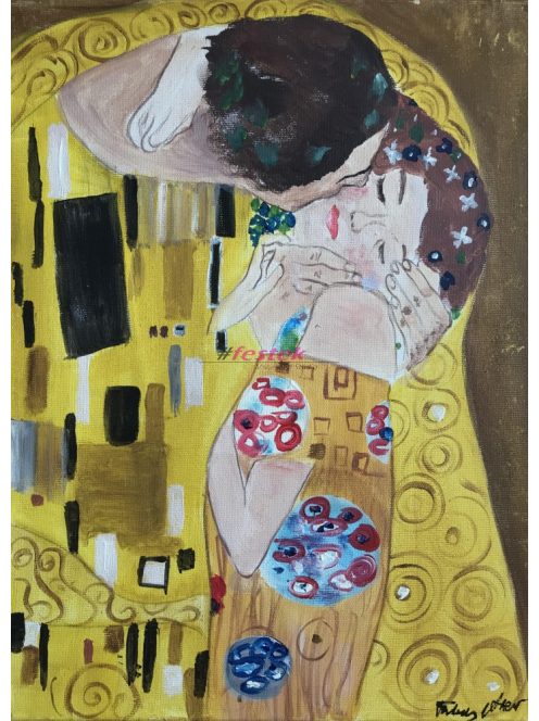 Gustav Klimt - Csók reprodukció