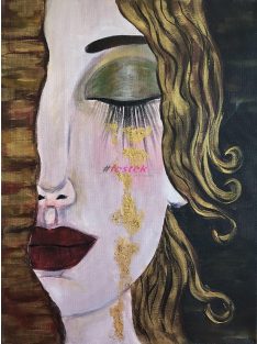 Gustav Klimt - Éva arany könnyei reprodukció