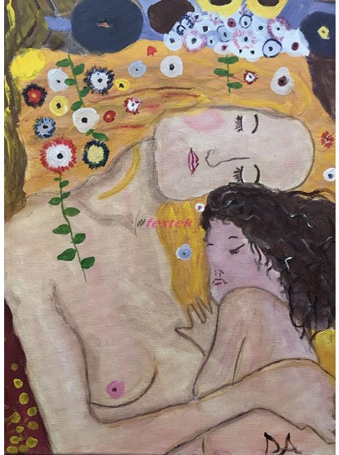 Gustav Klimt reprodukció - Anya gyermekével