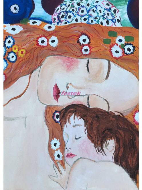 Anya gyermekével reprodukció - Gustav Klimt