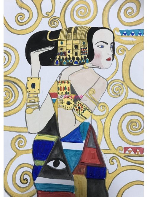 Gustav Klimt - Életfa részlet reprodukció