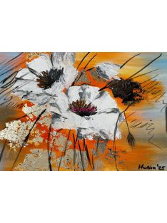 Virágok - Arany színű füstfóliával 