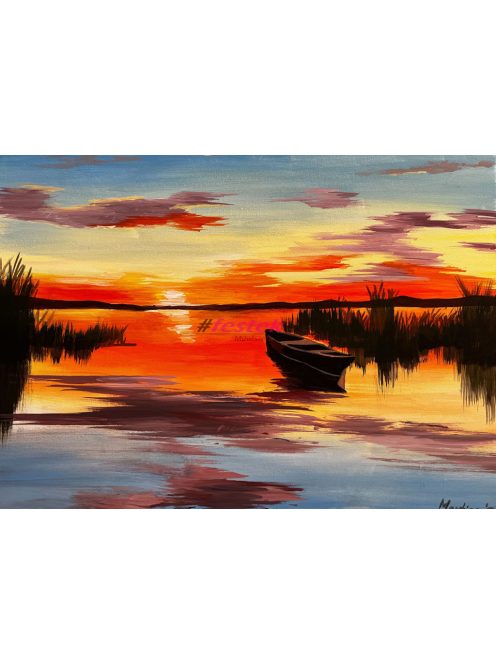 Naplemente a Balatonnál 40x50