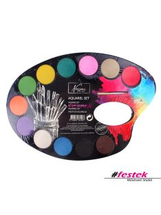 Akvarell festék készlet ecsettel