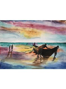 Halászok a tengerparton