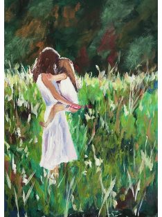 Anya és lánya a mezőn