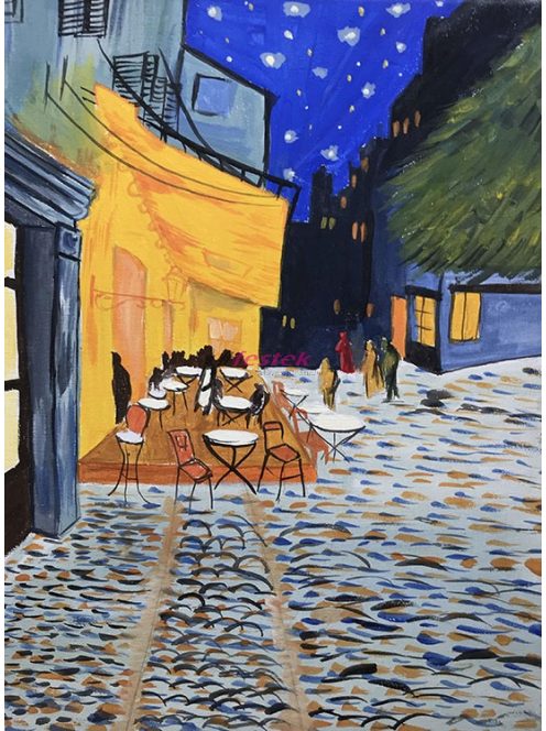 Vinvent Van Gogh - Éjjeli kávéház reprodukció